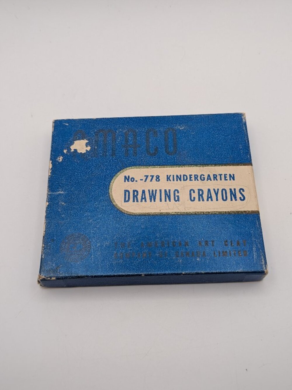 AMACO Blue Vintage Kindergarten Drawing Crayons